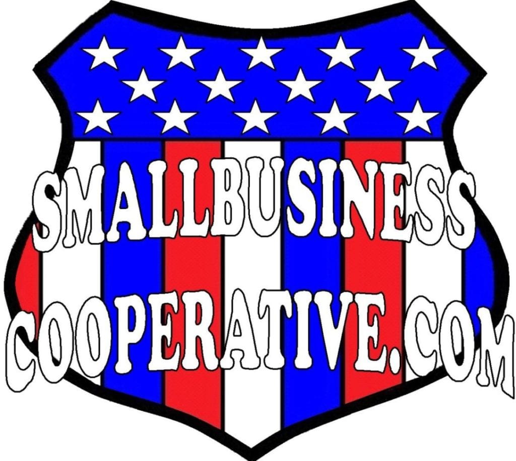 Small Business Cooperative Logo in red, white and blue